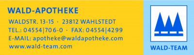 Logo Wald-Apotheke Lust auf Heimversorgung oder Arzneimttelherstellung? - PTA (m/w/d) für die Wald-Apotheke Wahlstedt